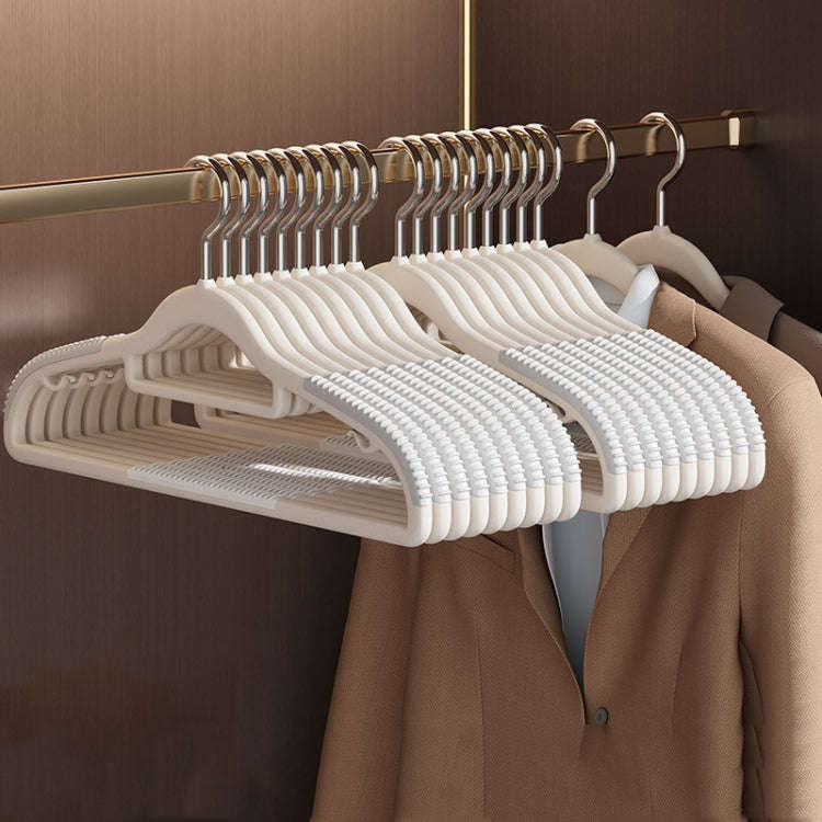 20pcs Anti-Skid Non Trace Clothes Racks Thickened Anti Shoulder Angle Household Clothes Hanger(Wh...