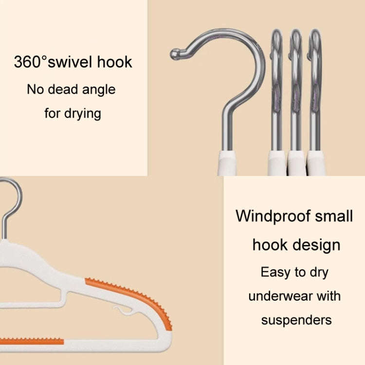 20pcs Anti-Skid Non Trace Clothes Racks Thickened Anti Shoulder Angle Household Clothes Hanger(Or...