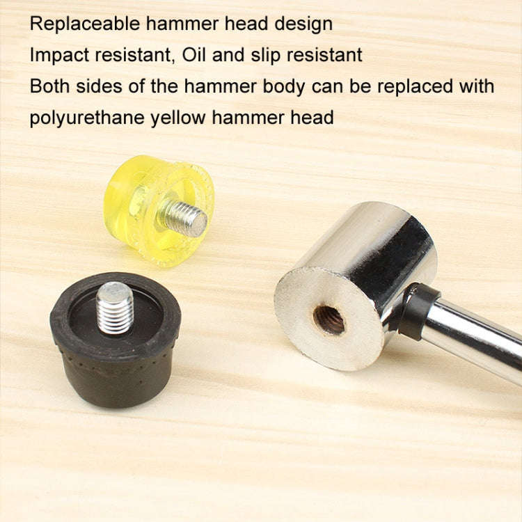 25mm No Bounce Mounting Hammer Handmade DIY Double Face Tap Rubber Hammer