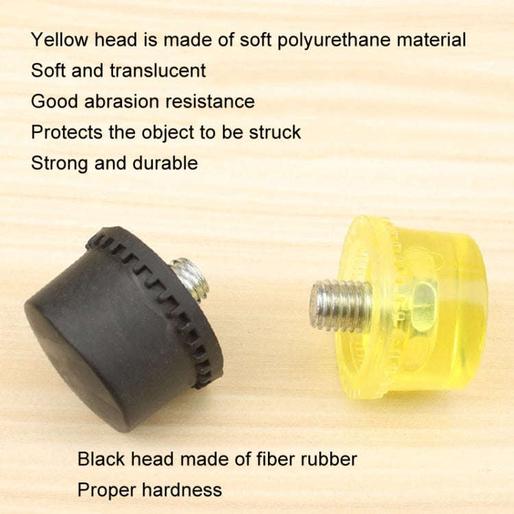 30mm No Bounce Mounting Hammer Handmade DIY Double Face Tap Rubber Hammer