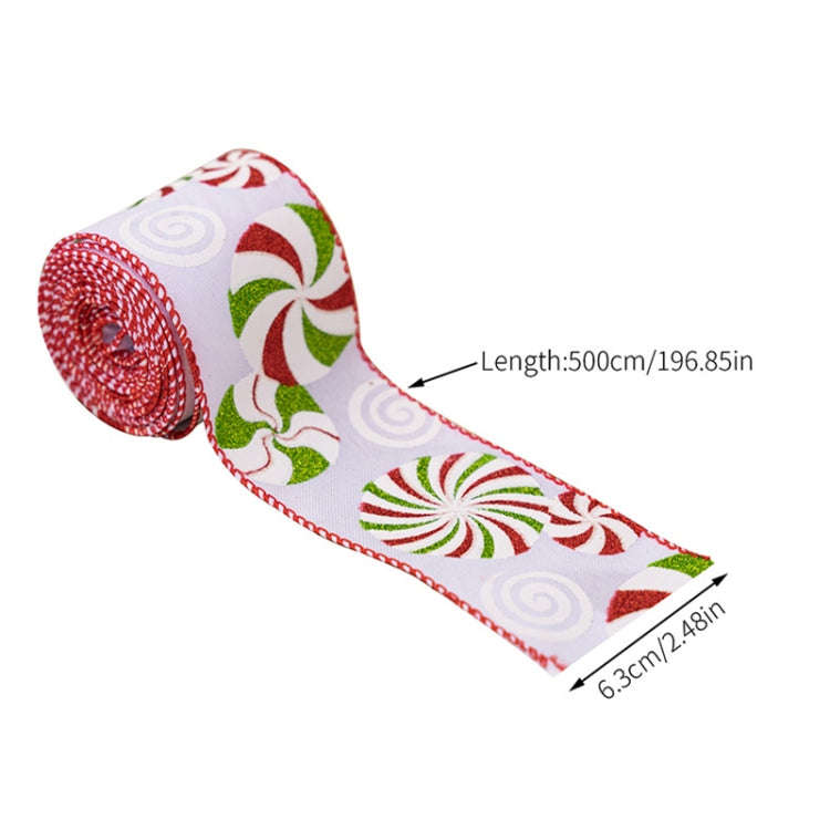 DIY Bow Christmas Decorations Colorful Printed Gift Wrapping Ribbon(A Model)