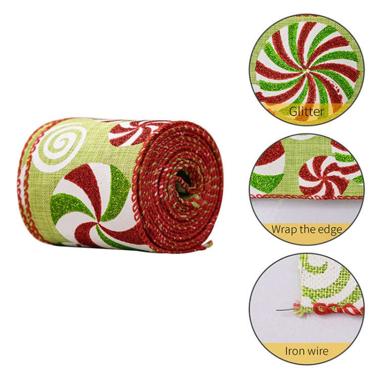 DIY Bow Christmas Decorations Colorful Printed Gift Wrapping Ribbon(A Model)