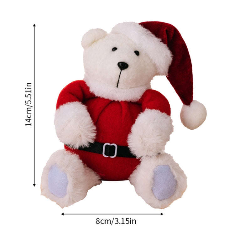 Plush Bear Doll Christmas Ornaments Cute Doll Decorations Christmas Children Gifts(Sitting Posture)