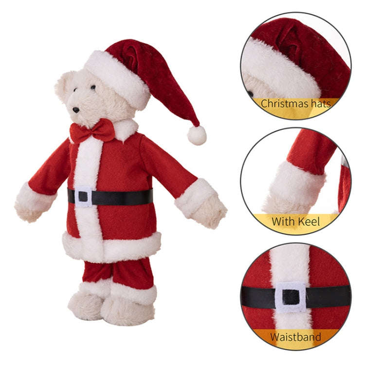 Plush Bear Doll Christmas Ornaments Children Christmas Gift Dolls(Standing Posture)