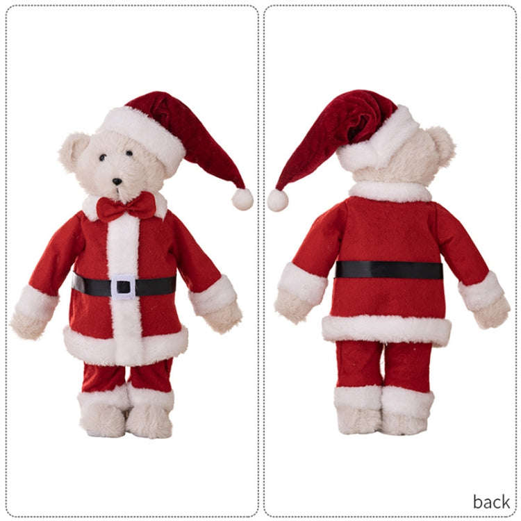 Plush Bear Doll Christmas Ornaments Children Christmas Gift Dolls(Standing Posture)