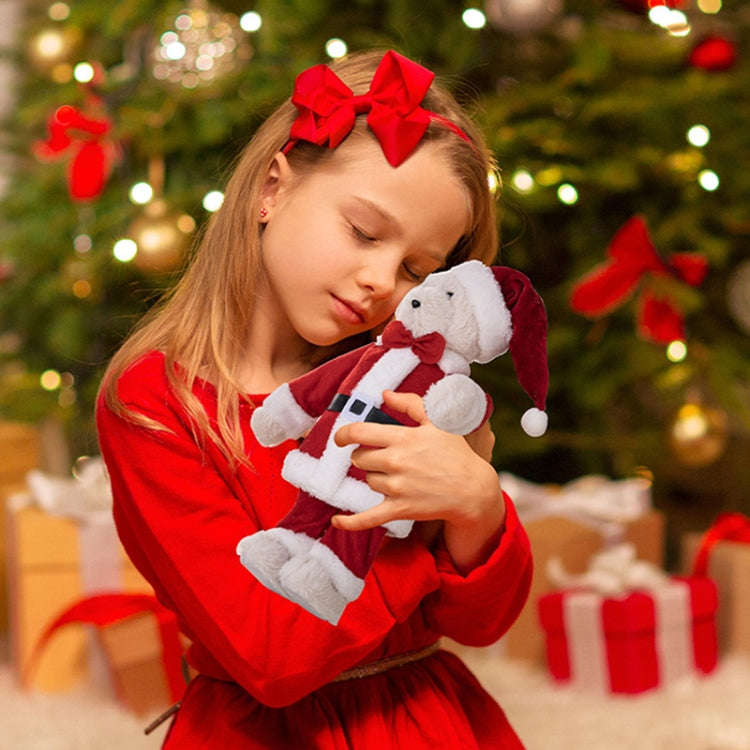 Plush Bear Doll Christmas Ornaments Children Christmas Gift Dolls(Standing Posture)