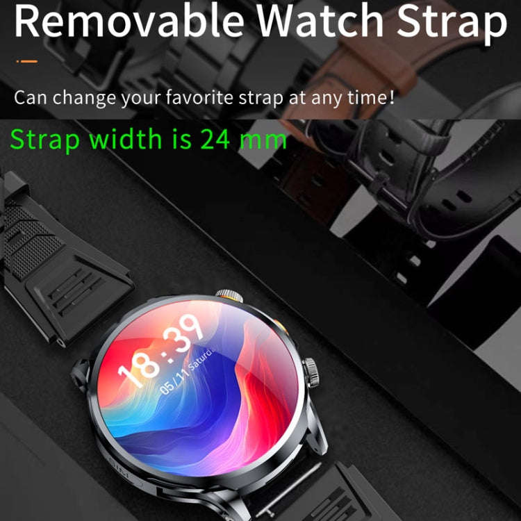 H18 Ultra-Thin Round Ball Screen 1.95 Inch Plug-In Phone Smart Watch 32G(Black)