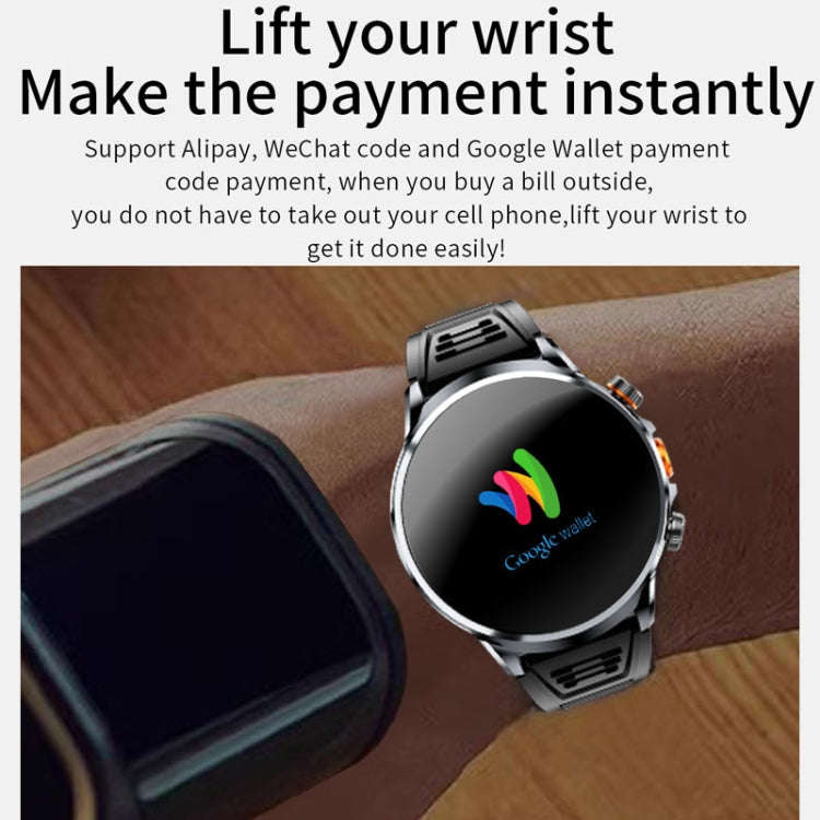 H18 Ultra-Thin Round Ball Screen 1.95 Inch Plug-In Phone Smart Watch 32G(Black)