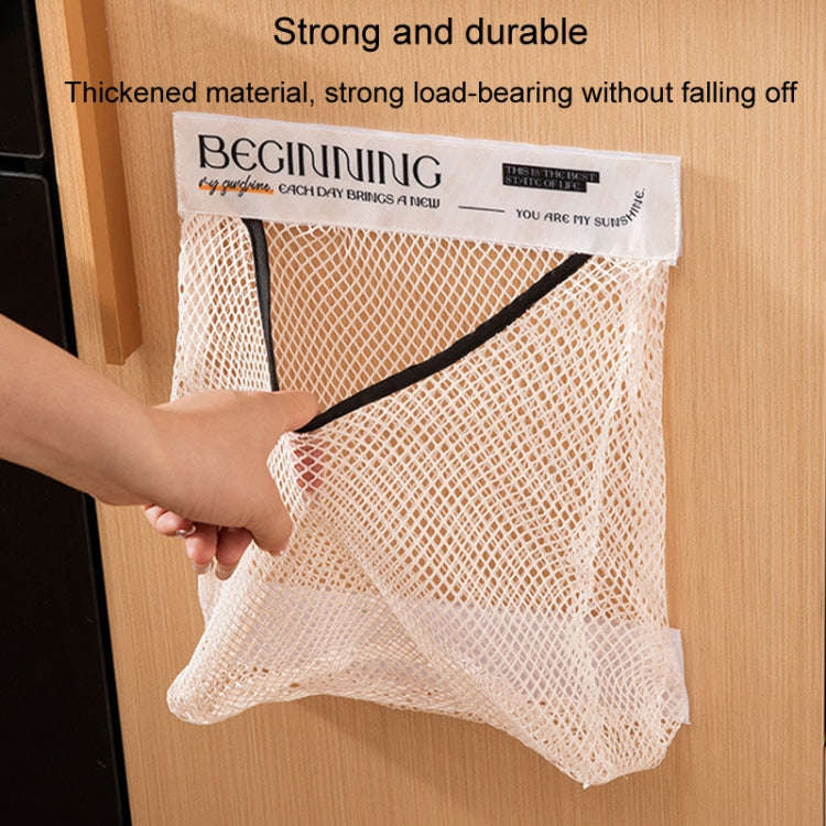 Kitchen Stick Storage Bag Breathable Large Capacity Sundry Hanging Bag Garbage Pouch(Green)