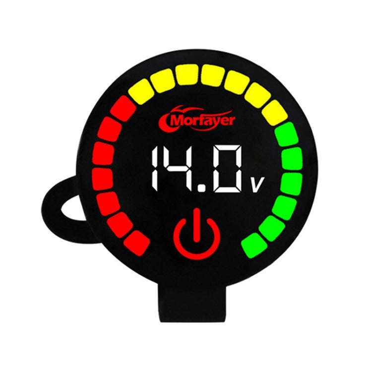 Morfayer Motorcycle Dual Display Intelligent Alarm Power Meter, Model: Voltmeter(Random Color Del...