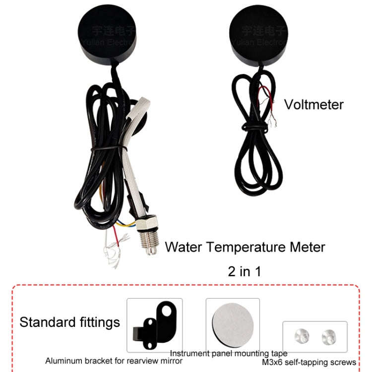 Morfayer Motorcycle Dual Display Intelligent Alarm Power Meter, Model: Water Temperature Meter(Ra...
