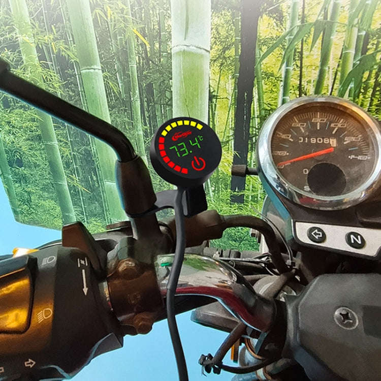 Morfayer Motorcycle Dual Display Intelligent Alarm Power Meter, Model: Water Temperature Meter(Ra...