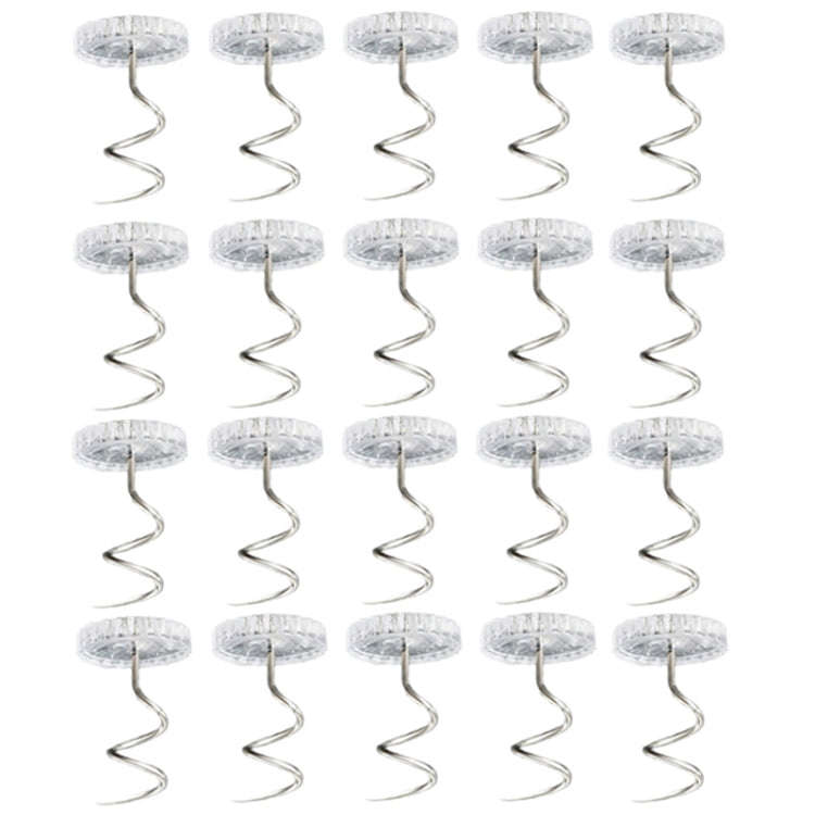 20pcs /Box Twist Nails Transparent Spiral Nails Sofa Cushion Bed Sheet Skirt Fixer(Round)