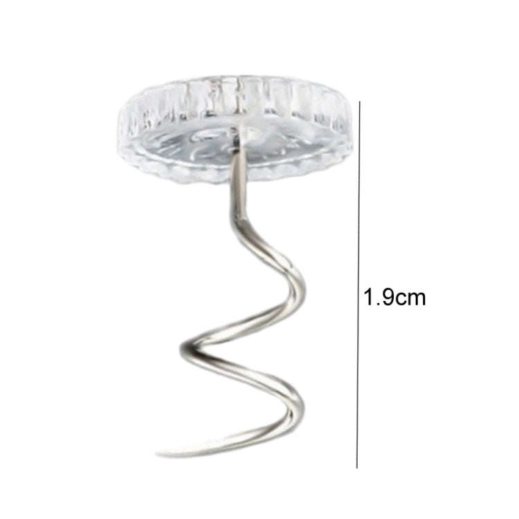 20pcs /Box Twist Nails Transparent Spiral Nails Sofa Cushion Bed Sheet Skirt Fixer(Round)