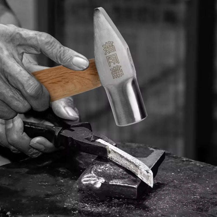 MYTEC Small Silversmith Hammer Tool Short Handled Small Hammer Handmade Round Head Duckbill Hammer