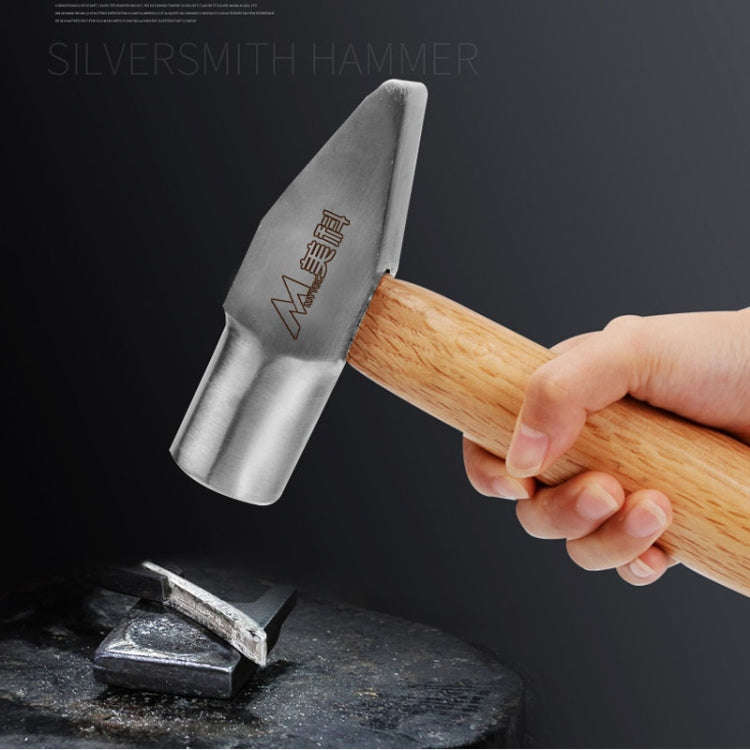 MYTEC Small Silversmith Hammer Tool Short Handled Small Hammer Handmade Round Head Duckbill Hammer