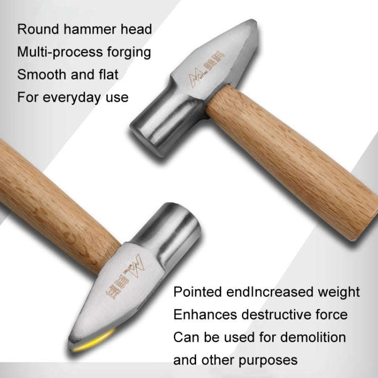 MYTEC Small Silversmith Hammer Tool Short Handled Small Hammer Handmade Round Head Duckbill Hammer