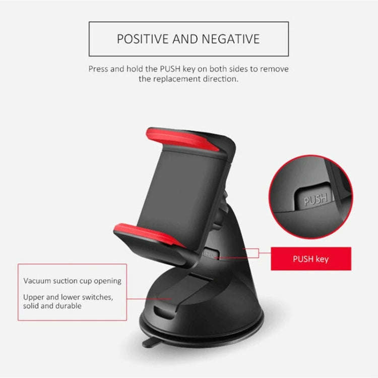 Navigation Car Holder Dashboard Desktop Suction Cup Mobile Phone Holder(Black Gray)