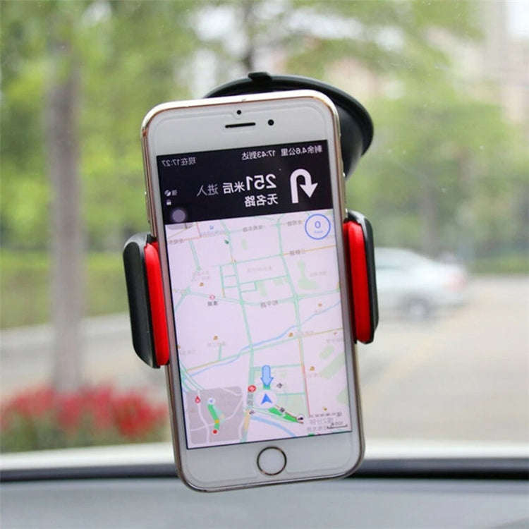 Navigation Car Holder Dashboard Desktop Suction Cup Mobile Phone Holder(Black Red)