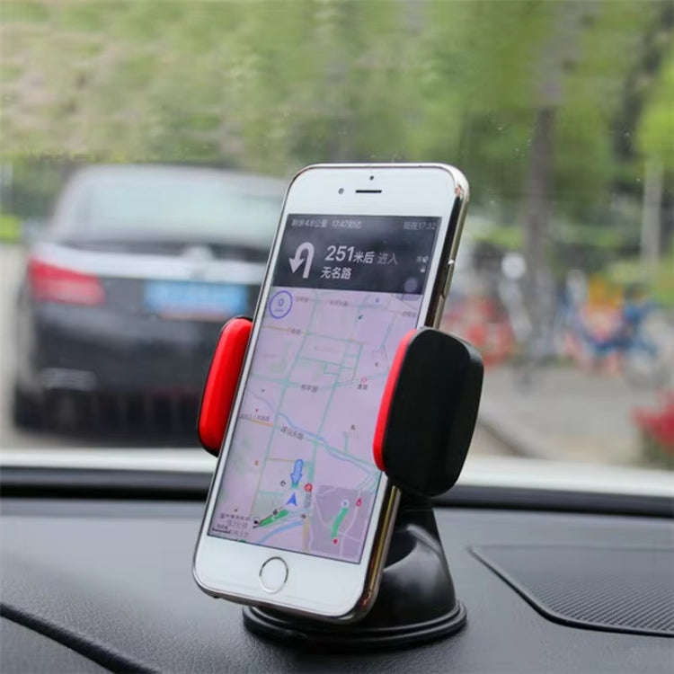 Navigation Car Holder Dashboard Desktop Suction Cup Mobile Phone Holder(Black Red)