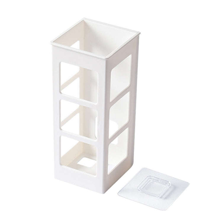Curling Iron Storage Holder Wall Mounted Makeup Hairdressing Tool Organizer(White)