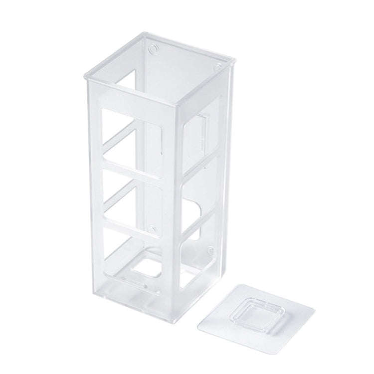 Curling Iron Storage Holder Wall Mounted Makeup Hairdressing Tool Organizer(Transparent)