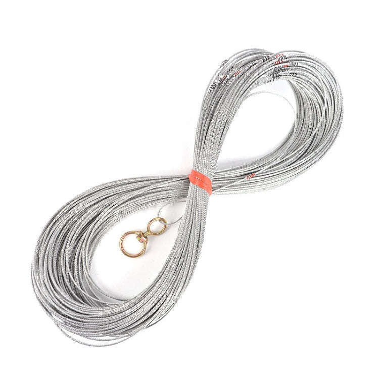 100m Steel Wire Measuring Rope With Scale Marking Pull Ring Deep Well Rope