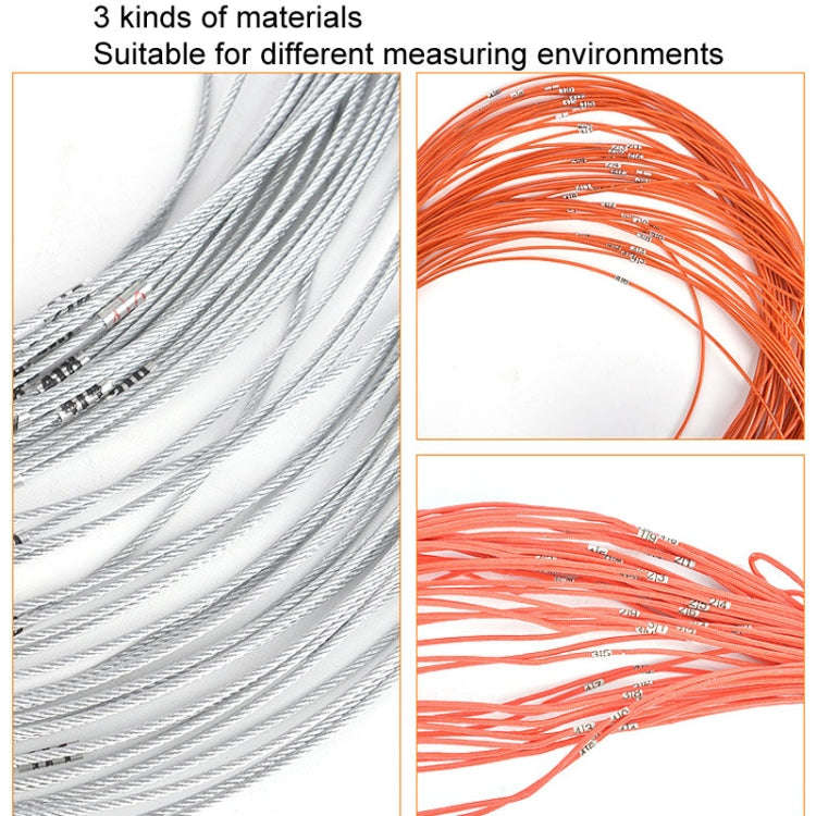 100m Steel Wire Covered With Rubber Measuring Rope With Scale Marking Pull Ring Deep Well Rope