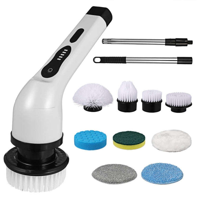 9-in-1 JY-6010 Household Retractable Dual-purpose Rotating Cleaning Brush Bathroom Glass Brush