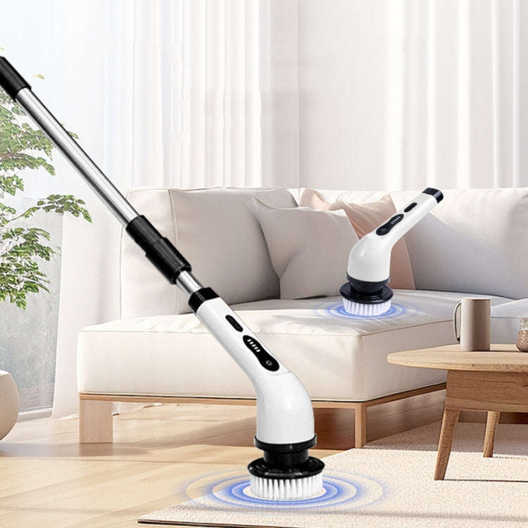 9-in-1 JY-6010 Household Retractable Dual-purpose Rotating Cleaning Brush Bathroom Glass Brush
