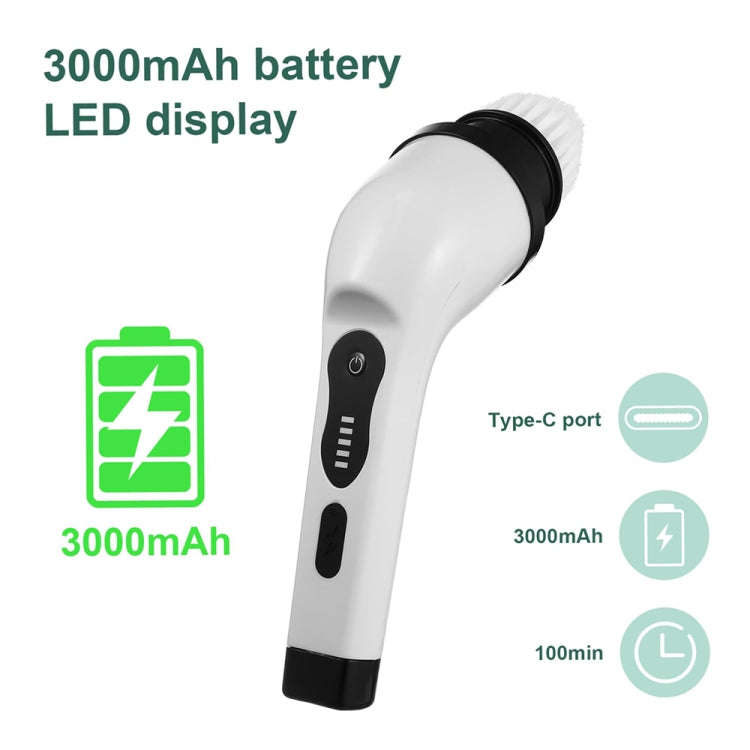 9-in-1 JY-6010 Household Retractable Dual-purpose Rotating Cleaning Brush Bathroom Glass Brush