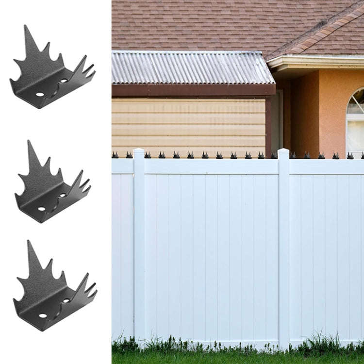 12pcs /Set Safety Fence Nailing Anti Intrusion Fence Wall Spikes Deterrent Device(Black)