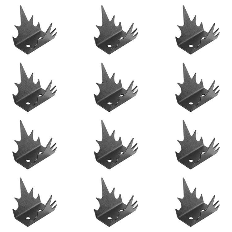 12pcs /Set Safety Fence Nailing Anti Intrusion Fence Wall Spikes Deterrent Device(Black)