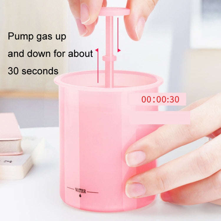 Facial Cleanser Foaming Maker Bubbler Cup Travel Portable Manual Foaming Bottle, Color: Large Pink