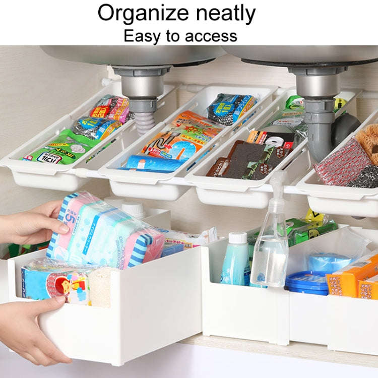 No Punch Under Sink Shelf Household Multifunctional Cabinet Organizer, Style: Fixed Extra Large W...