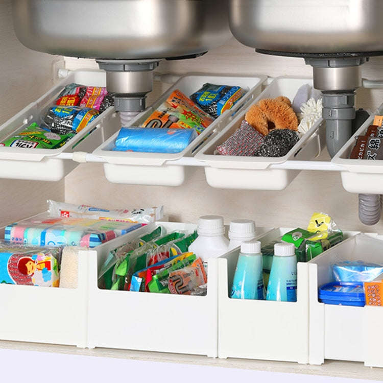 No Punch Under Sink Shelf Household Multifunctional Cabinet Organizer, Style: Fixed Extra Large W...