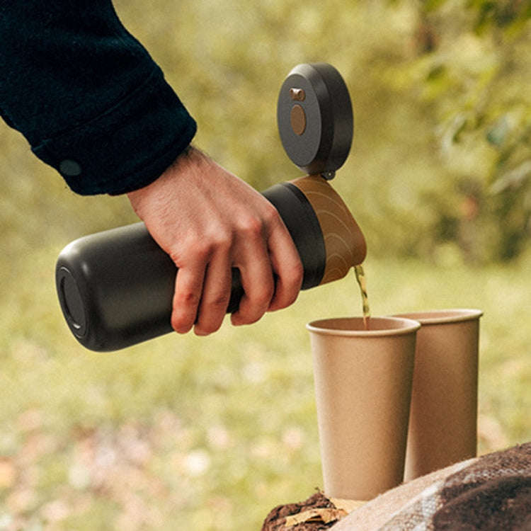 Portable Thermos Tea Brewer Coffee Filter Stainless Steel Carry-On French Press Kettle, Capacity:...