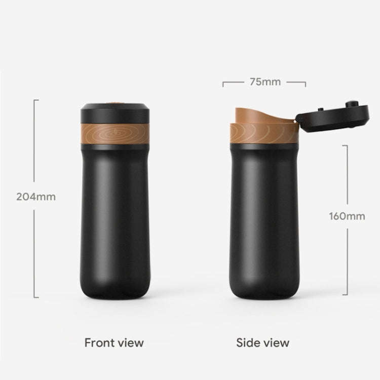 Portable Thermos Tea Brewer Coffee Filter Stainless Steel Carry-On French Press Kettle, Capacity:...