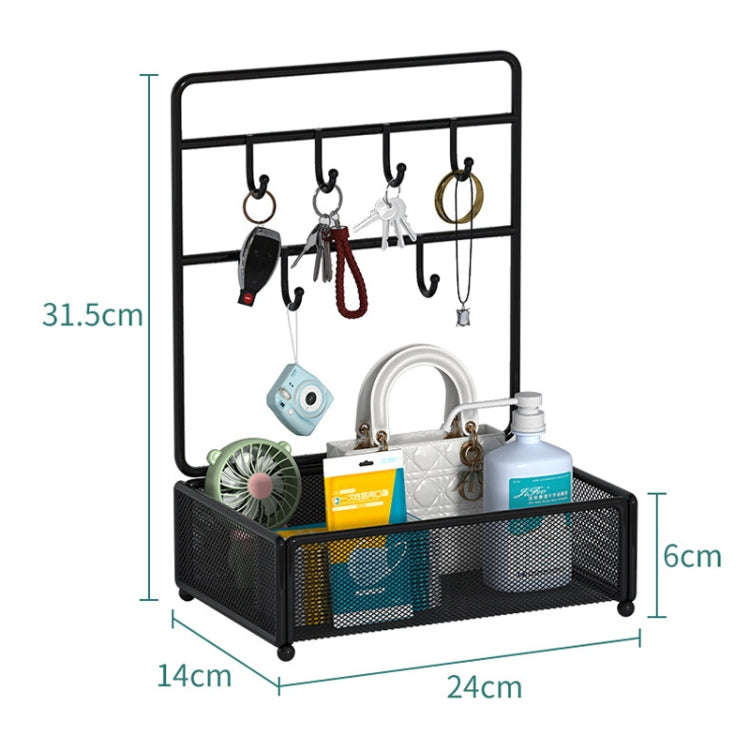 Key Storage Ornament Enter Door Hanging Key Shoe Cabinet Shelf Jewelry Organizer, Color: Medium R...
