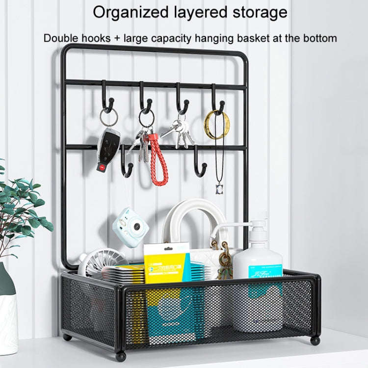 Key Storage Ornament Enter Door Hanging Key Shoe Cabinet Shelf Jewelry Organizer, Color: Medium H...