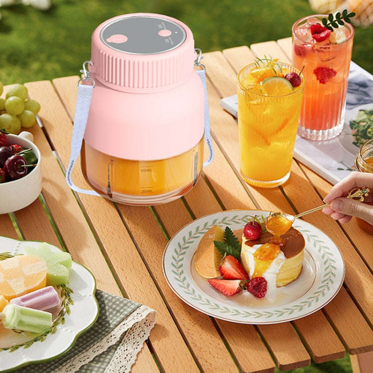 800ml Multifunctional Wireless Portable Juicer Large-capacity Outdoor Juicer(Pink)