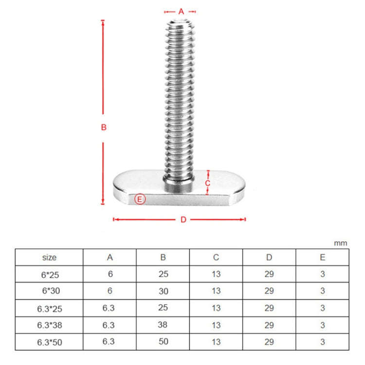 Canoe Paddle Fishing Rod Holder Rail Bracket Kayak Accessories, Specification: 6x25mm T-bolt