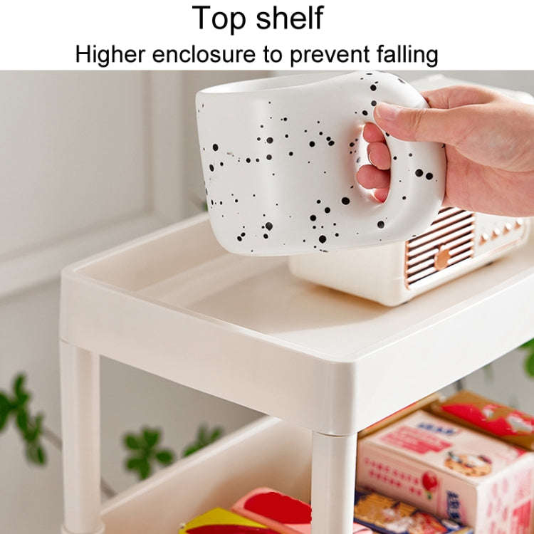 Household Movable Floor-Standing Trolley Bookcase Multifunctional Kitchen Bedroom Shelf With Whee...
