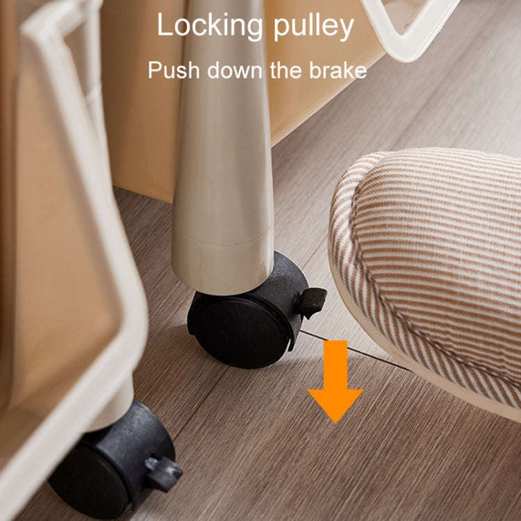 Household Movable Floor-Standing Trolley Bookcase Multifunctional Kitchen Bedroom Shelf With Whee...