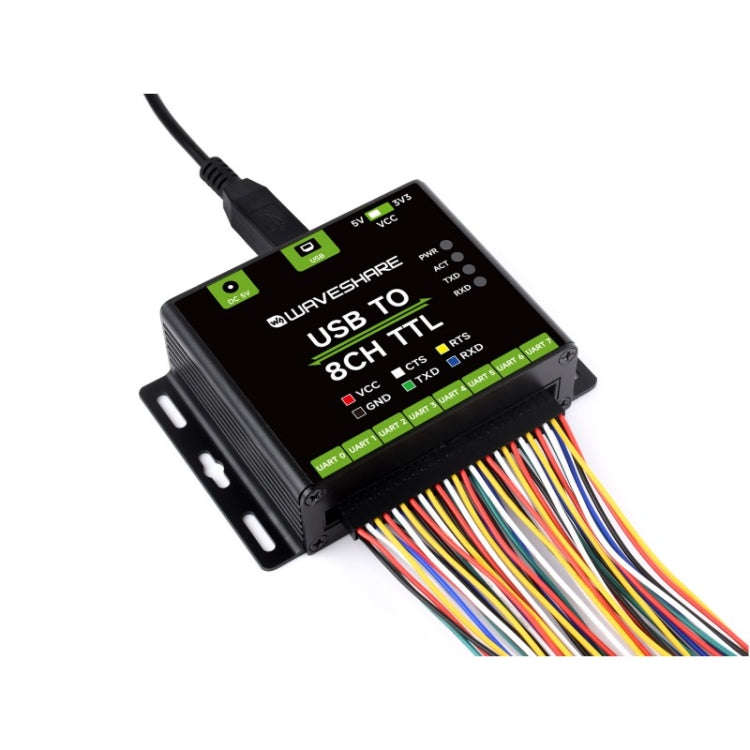 Waveshare 27076 Industrial USB TO TTL UART Serial Communication Module Converter(USB TO 8CH TTL)