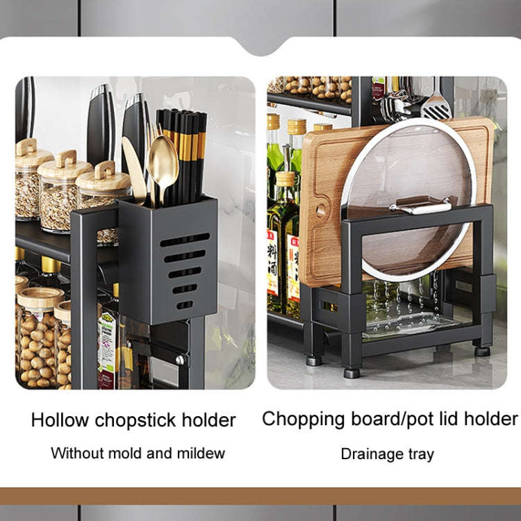Dual-Layer 50cm Kitchen Multifunctional Shelf Household Countertop Spice Storage Racks