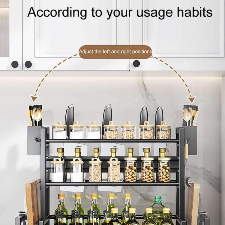 Three-Layer 40cm Kitchen Multifunctional Shelf Household Countertop Spice Storage Racks