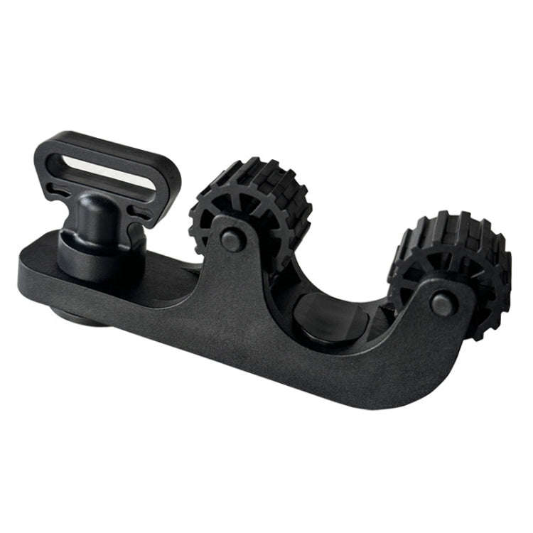 Canoe Paddle Fishing Rod Holder Rail Bracket, Specification: Fixed Roller + Nylon Ring