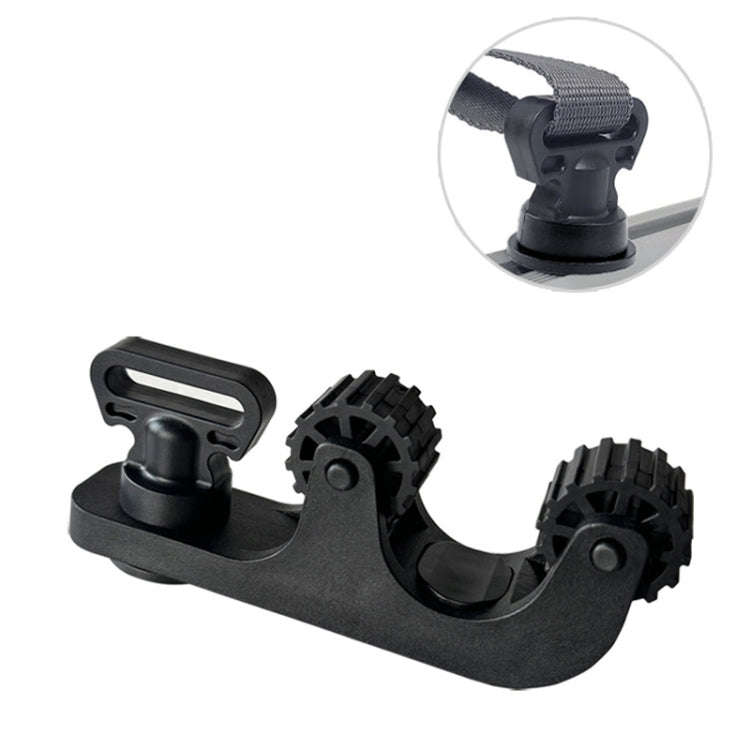 Canoe Paddle Fishing Rod Holder Rail Bracket, Specification: Adjustable Roller