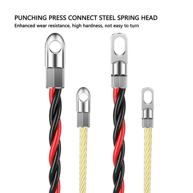 10m Round Head Dual Color Pipe Threading Puller Electrician Manual Threader